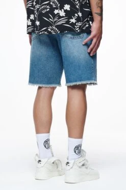 Elder Jeans Shorts Washed Vintage Blue -Creps Lockers PEGADOR FINER THINGS ECOMMERCE MALE PANTS0590
