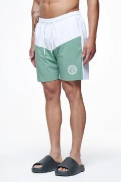 Baker Swim Shorts White Cypress Green -Creps Lockers PEGADOR FINER THINGS ECOMMERCE MALE PANTS0635