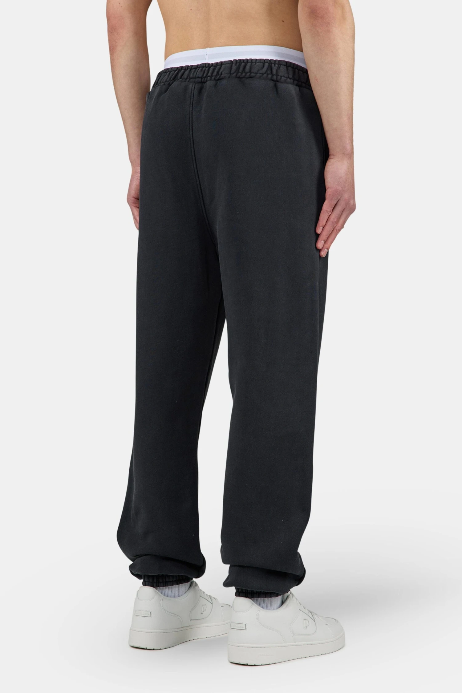 Logo Heavy Sweat Jogger Vintage Black White 4 Logo Heavy Sweat Jogger Vintage Black White - Image 4