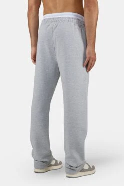 Logo Wide Sweat Pants Heather Grey Black 8 Logo Wide Sweat Pants Heather Grey Black -Creps Lockers PGDR 1148 224001 11