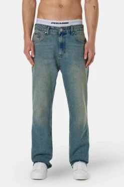 Presto Open Hem Jeans Washed Vintage Blue