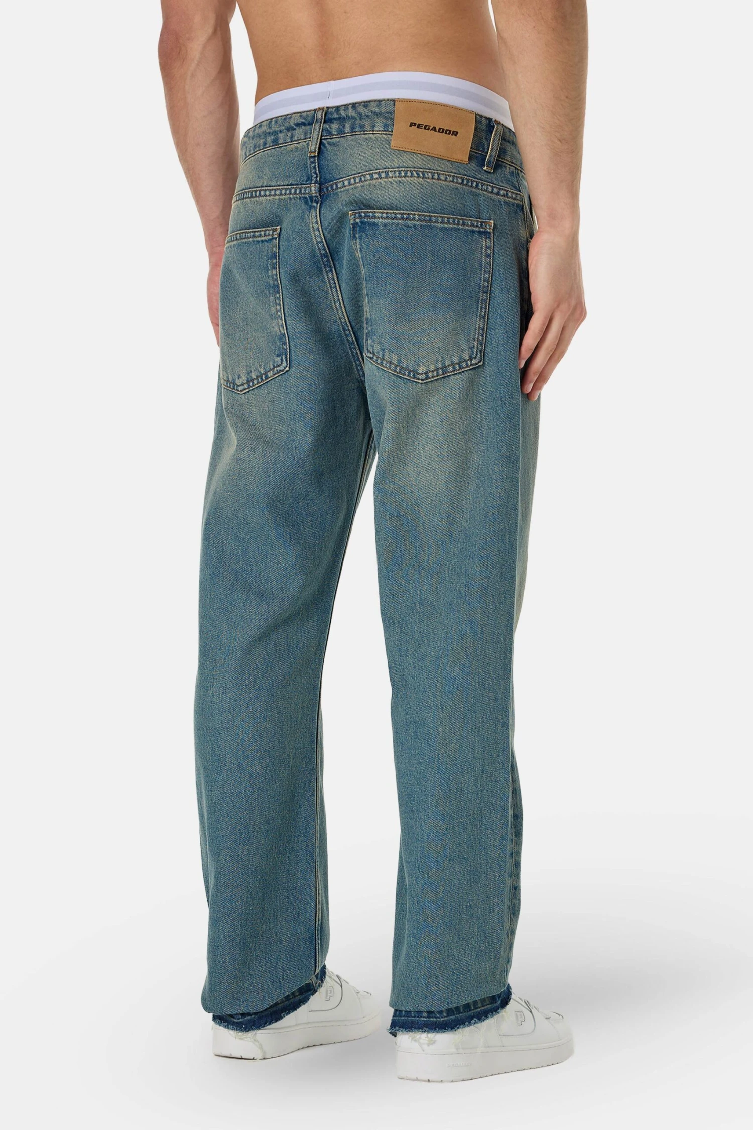 Presto Open Hem Jeans Washed Vintage Blue 4 Presto Open Hem Jeans Washed Vintage Blue - Image 4