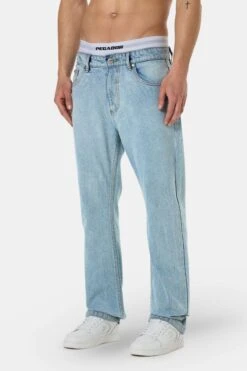 Baures Straight Jeans Washed Light Blue -Creps Lockers PGDR 3076 076 Baures Straight Jeans Washed Light Blue 1096 1