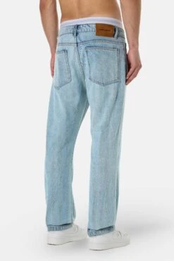 Baures Straight Jeans Washed Light Blue -Creps Lockers PGDR 3076 076 Baures Straight Jeans Washed Light Blue 1099 1
