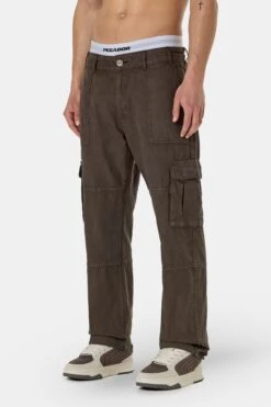Risley Cargo Pants Dark Brown -Creps Lockers PGDR 4120 462 Risley Cargo Pants Dark Brown 1237 1