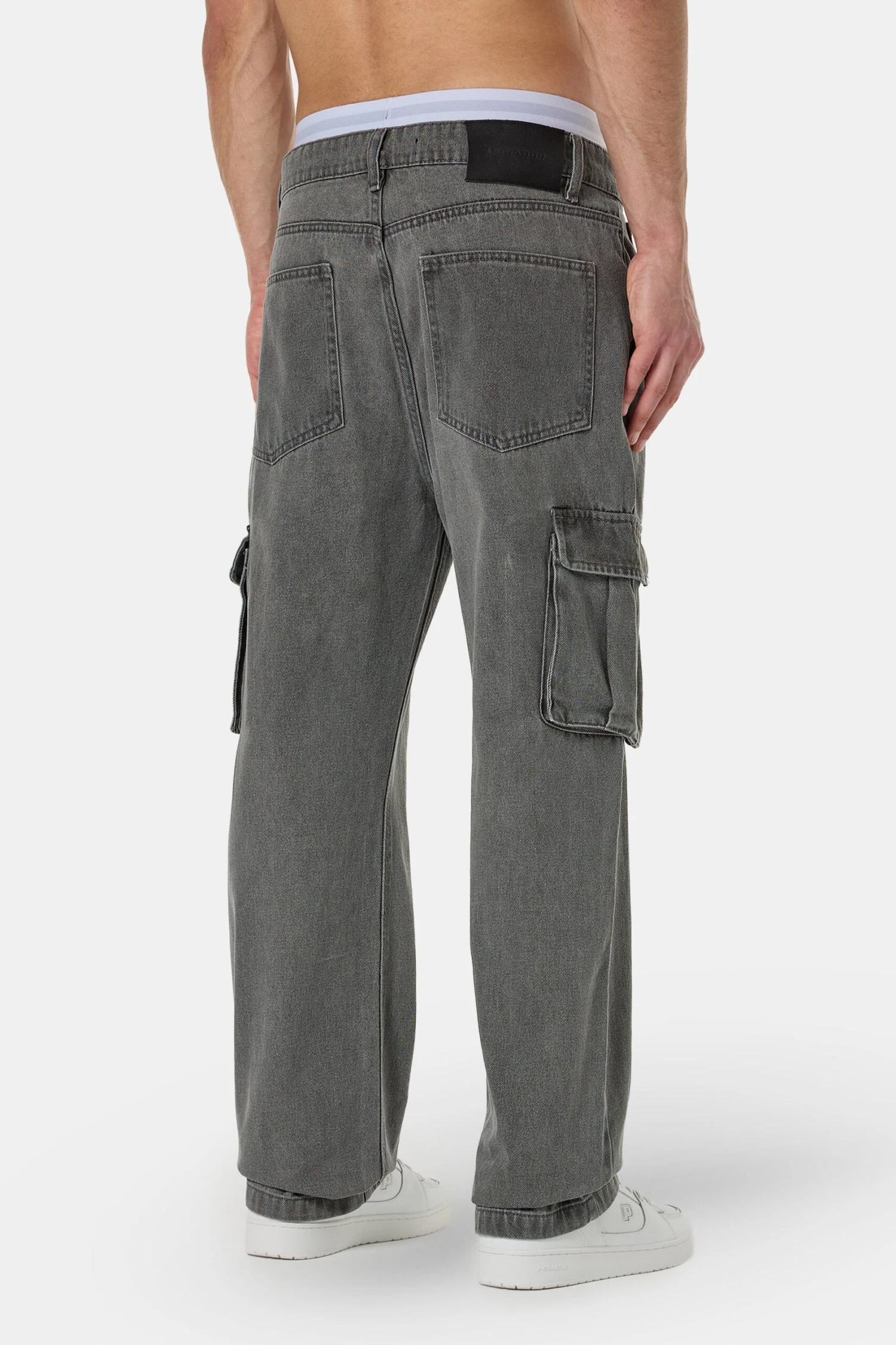Dawes Cargo Baggy Jeans Washed Grey 4 Dawes Cargo Baggy Jeans Washed Grey - Image 4