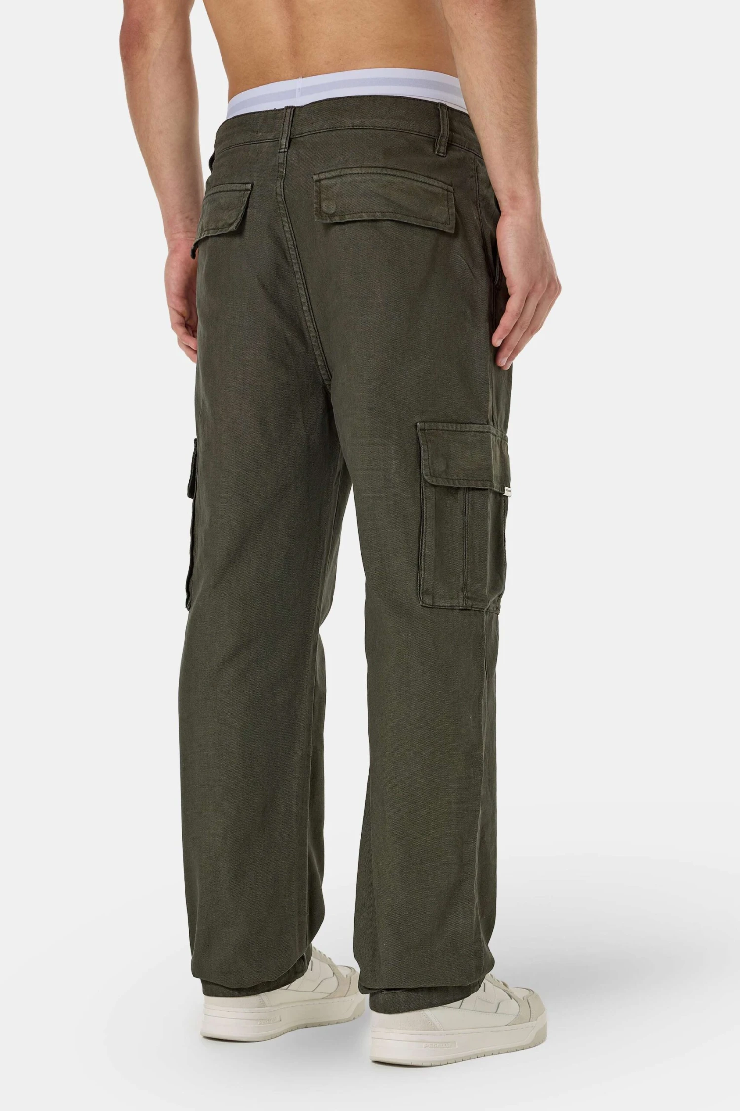 Waymir Cargo Pants Olive Green 4 Waymir Cargo Pants Olive Green - Image 4