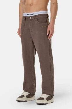 Waco Wide Baggy Jeans Dust Brown -Creps Lockers PGDR 4373 498 Waco Wide Baggy Jeans Dust Brown 1600