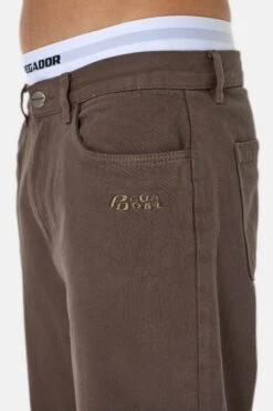 Waco Wide Baggy Jeans Dust Brown -Creps Lockers PGDR 4373 498 Waco Wide Baggy Jeans Dust Brown 1606
