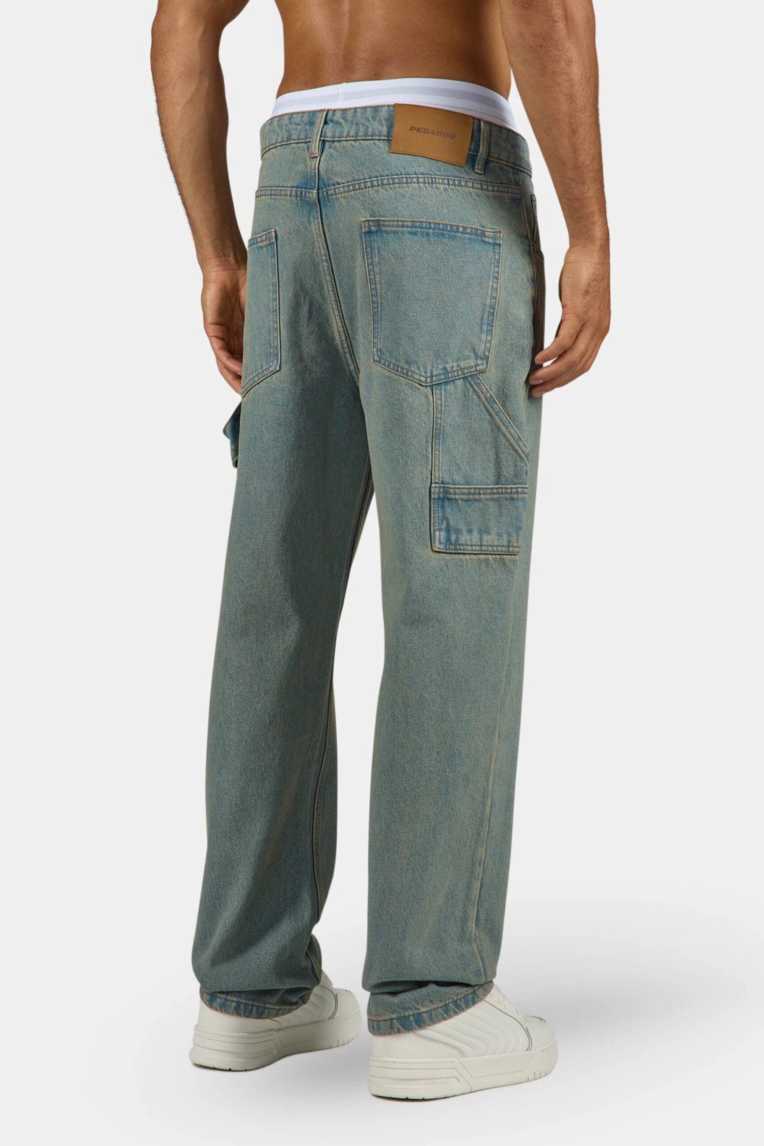 Drato Baggy Workwear Jeans Washed Vintage Blue 4 Drato Baggy Workwear Jeans Washed Vintage Blue - Image 4