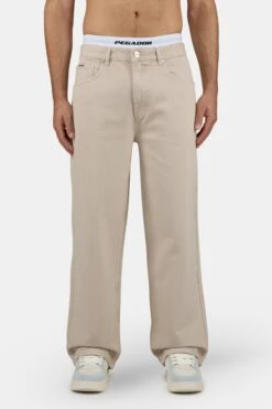 Darel Wide Jeans Washed Light Beige