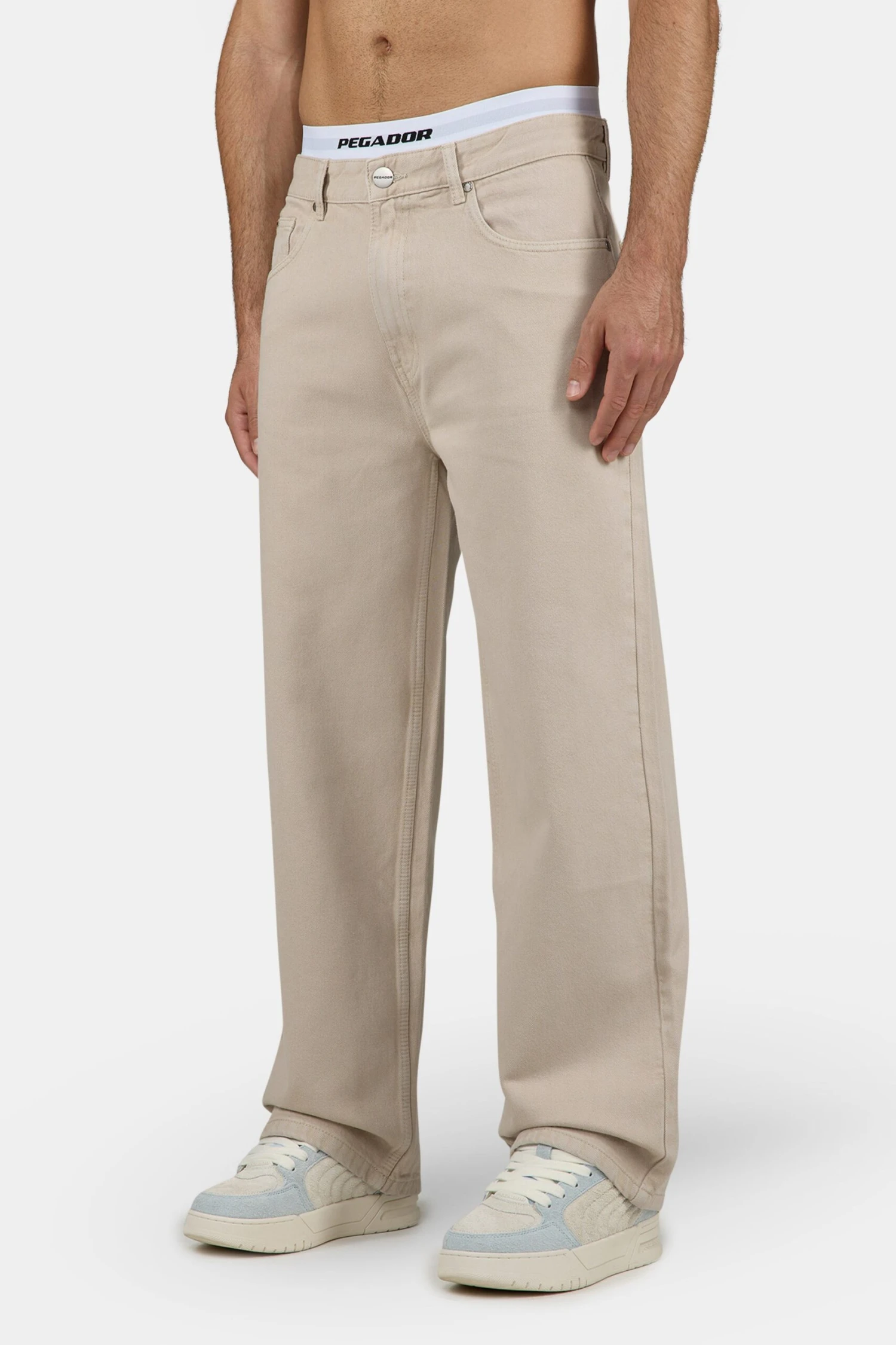 Darel Wide Jeans Washed Light Beige 3 Darel Wide Jeans Washed Light Beige - Image 3