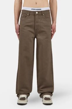 Darel Wide Jeans Washed Cozy Brown