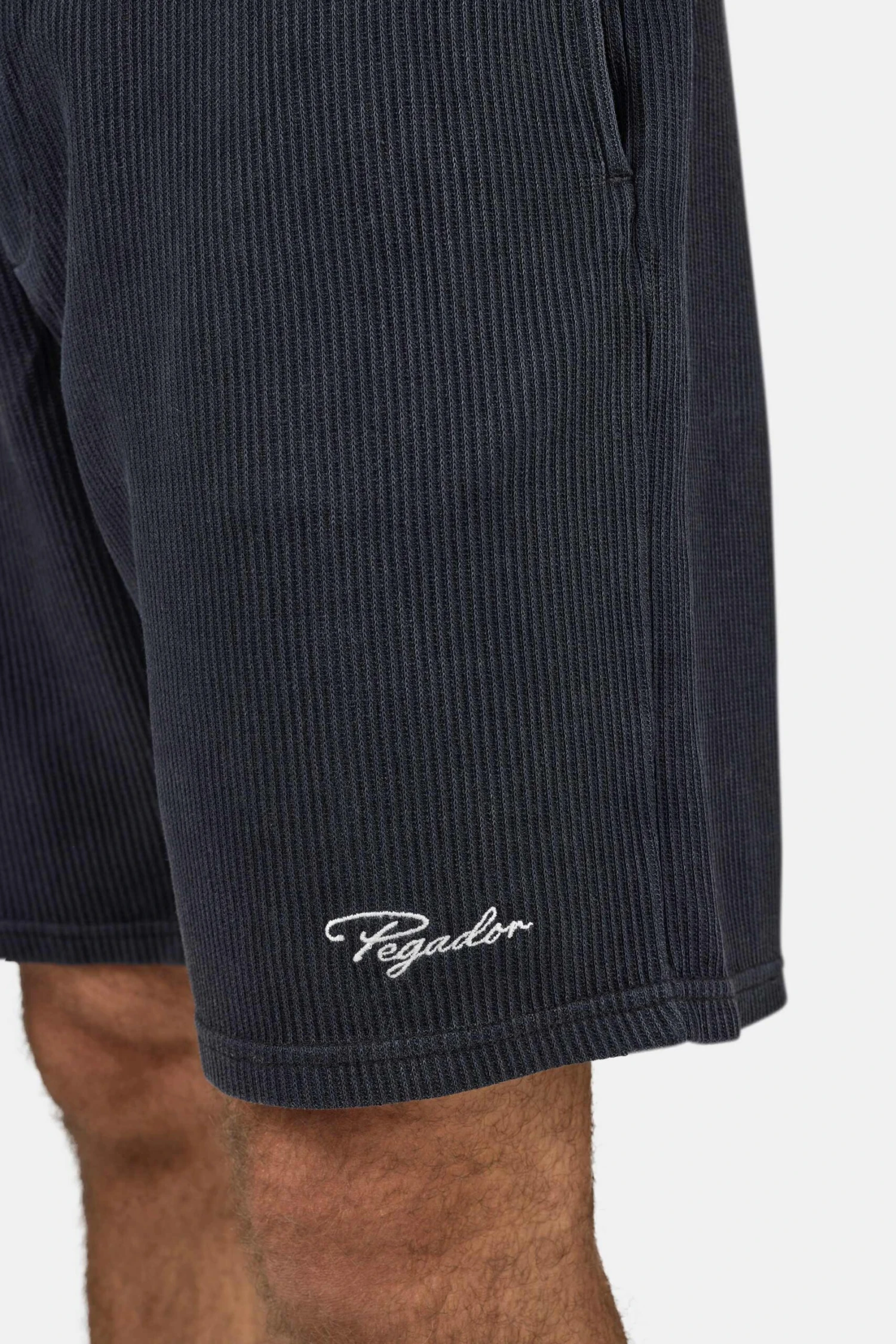 Signar Heavy Rib Shorts Vintage Black Unbleached - Image 5