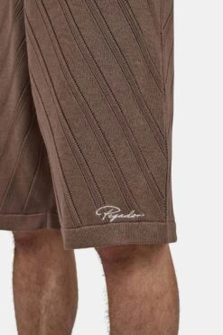 Canva Knit Shorts Cozy Brown -Creps Lockers PGDR 6059 566 Canva Knit Shorts Cozy Brown 1704 1