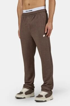 Libco Structured Knit Wide Pants Washed Cozy Brown Unbleached