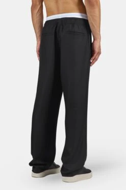 Tapert Textured Smart Pants Black 9 Tapert Textured Smart Pants Black -Creps Lockers PGDR 6362 001 Tapert Textured Smart Pants BLACK 0496