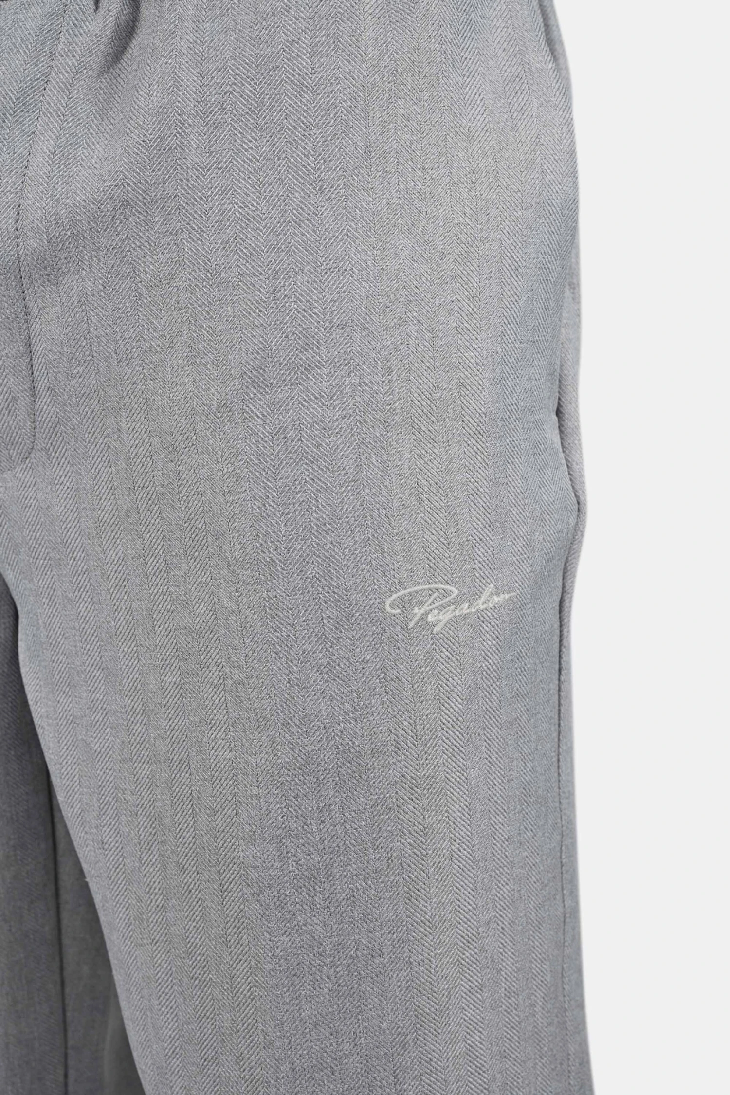 Tapert Textured Smart Pants Heather Grey 5 Tapert Textured Smart Pants Heather Grey - Image 5