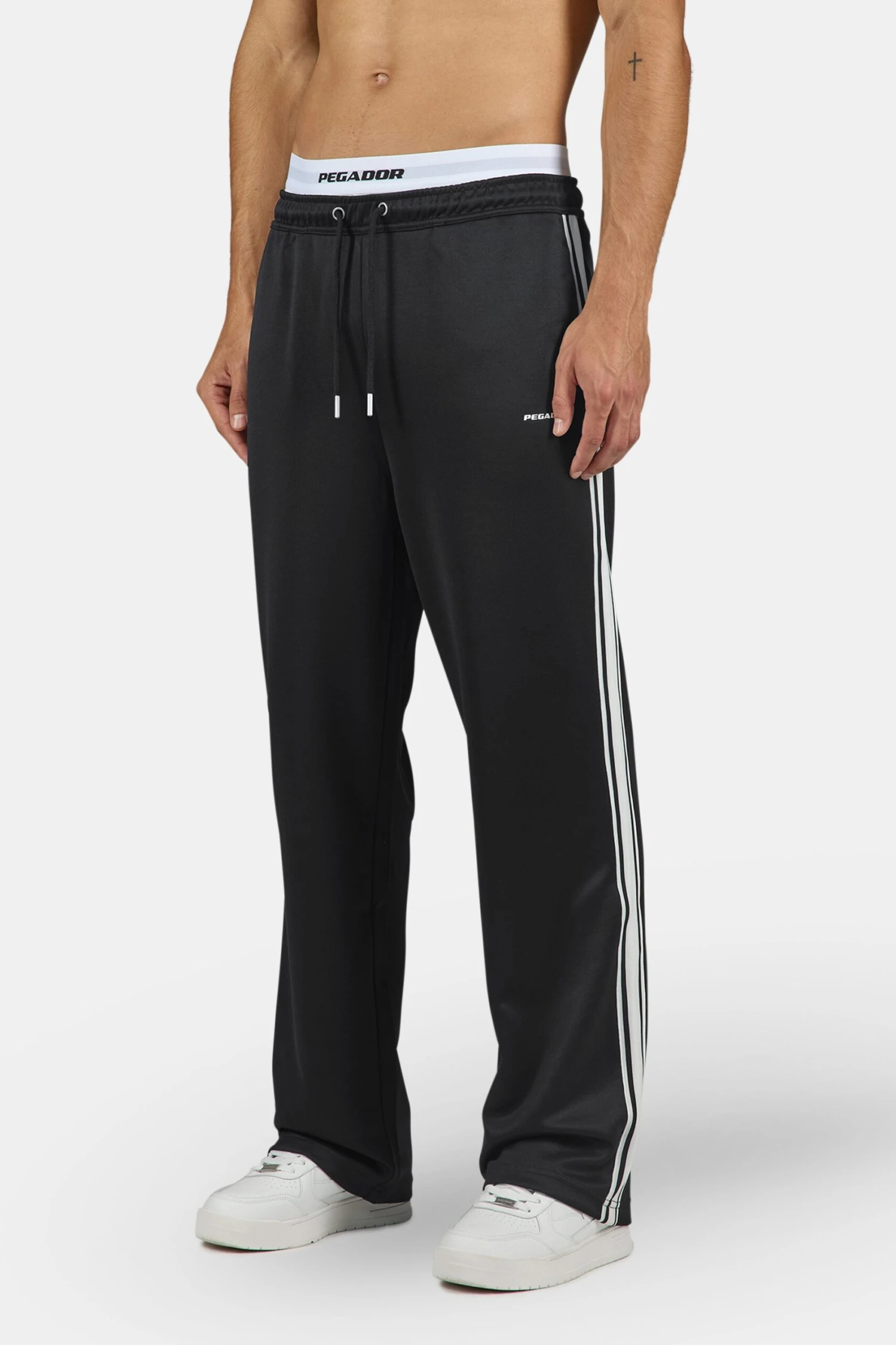 Viro Wide Track Pants Black 1 Viro Wide Track Pants Black