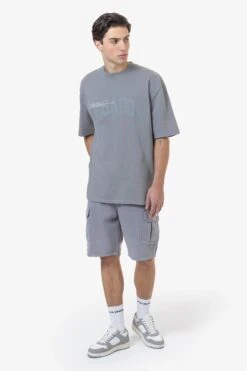 Lugard Cargo Shorts in Cool Grey - Regular Fit Men's Bottoms -Creps Lockers PGDR 3275 428 WASHED COOL GREY 04 01