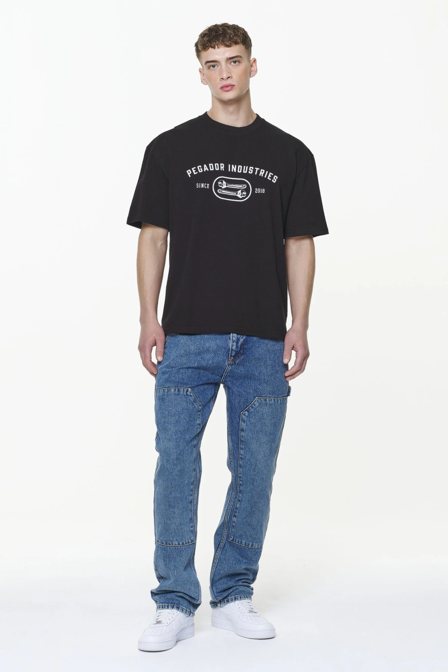 Cassido Carpenter Jeans Washed Blue 2 Cassido Carpenter Jeans Washed Blue - Image 2