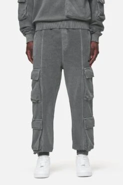 Harvey Terry Cargo Sweat Pants Vintage Grey