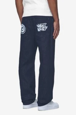 Raston Baggy Jeans Dark Blue -Creps Lockers PGDR Next Wave E COMMERCE MENS PANTS DAY 14717