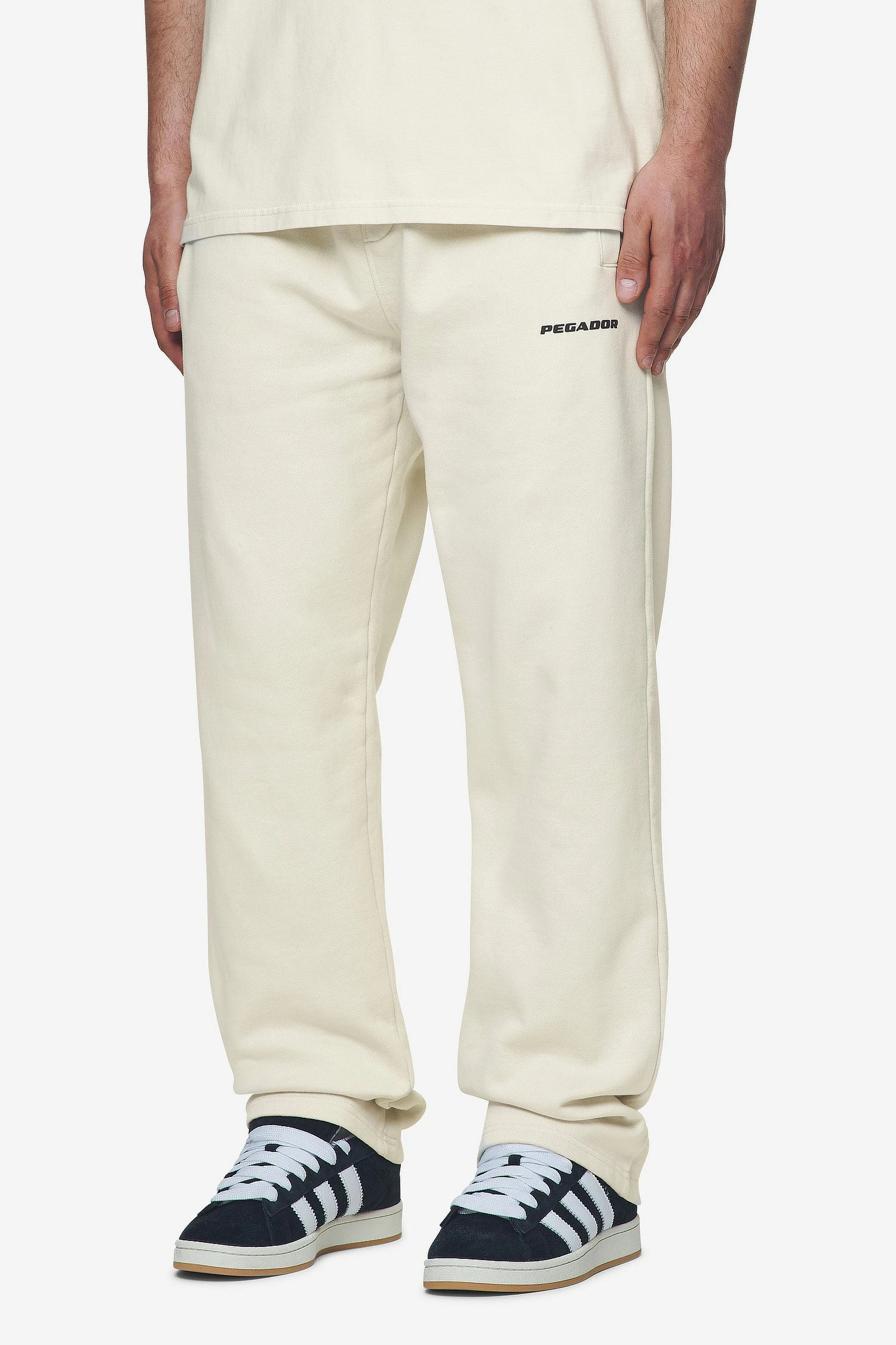 Aleso Logo Wide Sweat Pants - Washed Salty Cream & Black Gum 3 Aleso Logo Wide Sweat Pants - Washed Salty Cream & Black Gum - Image 3