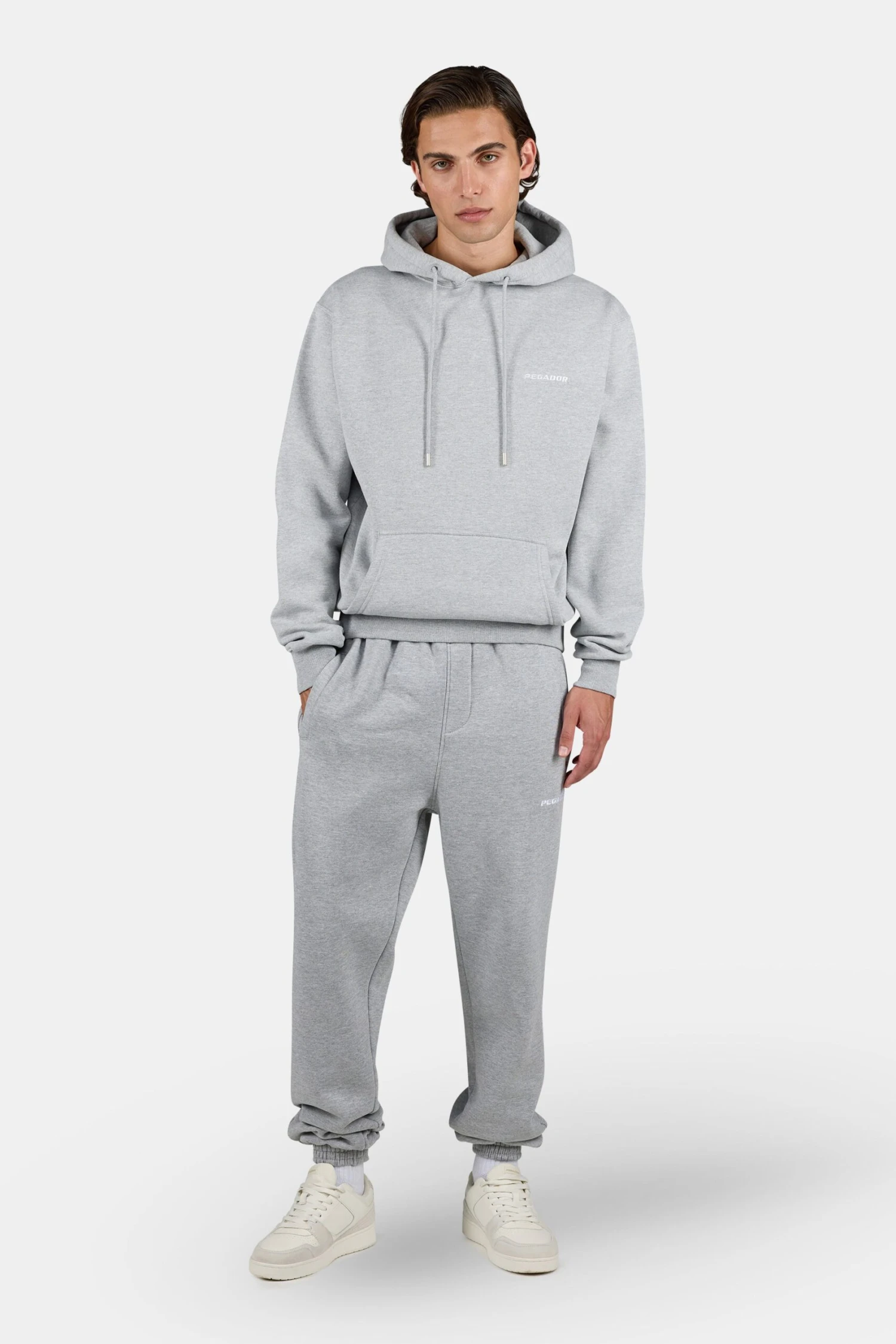 Logo Heavy Sweat Jogger Heather Grey White 2 Logo Heavy Sweat Jogger Heather Grey White - Image 2