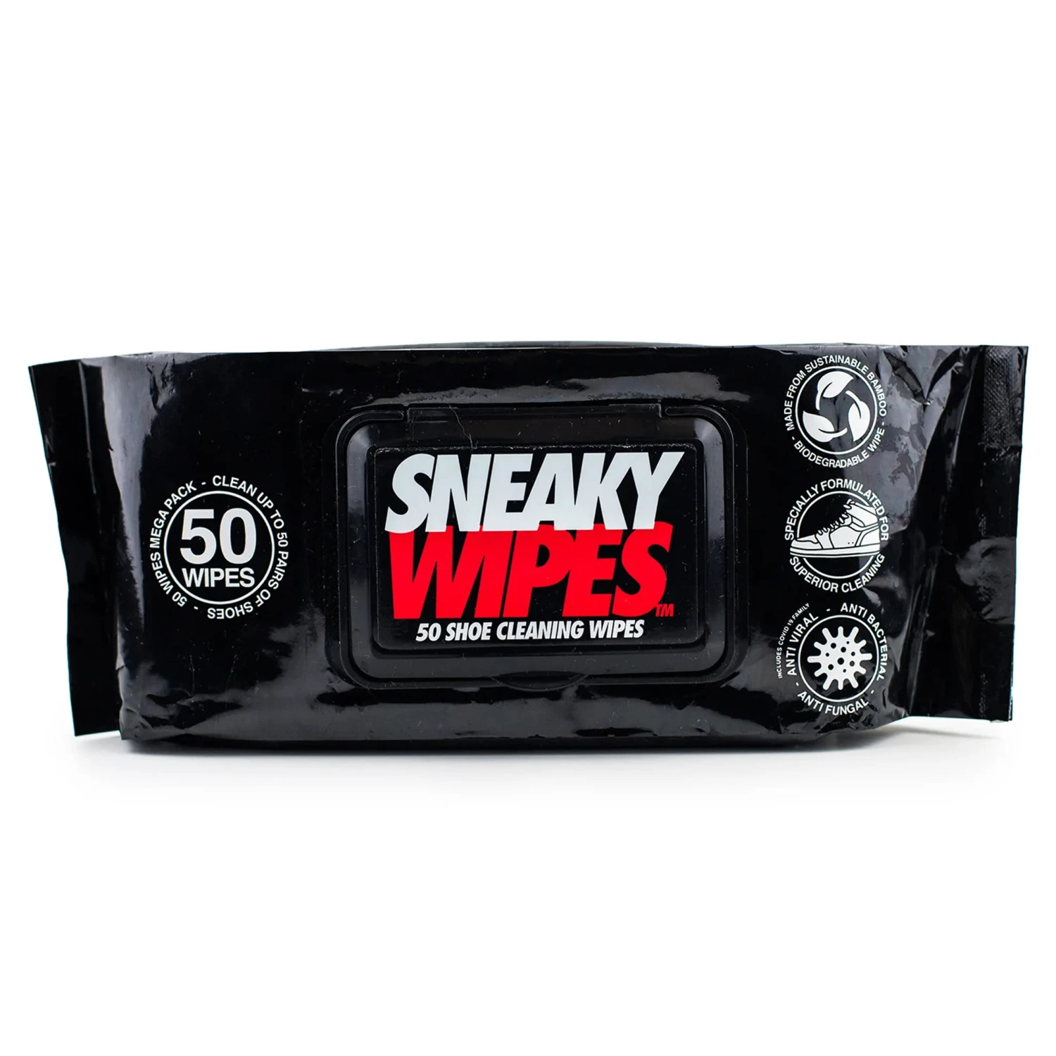 Sneaky Wipes - Shoe And Trainer Cleaning Wipes - 50 Mega Pack 1 Sneaky Wipes - Shoe And Trainer Cleaning Wipes - 50 Mega Pack