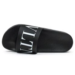 Valentino VLTN Black Pool Slides -Creps Lockers Valentino VLTN Black Pool Slides Crepslocker Top