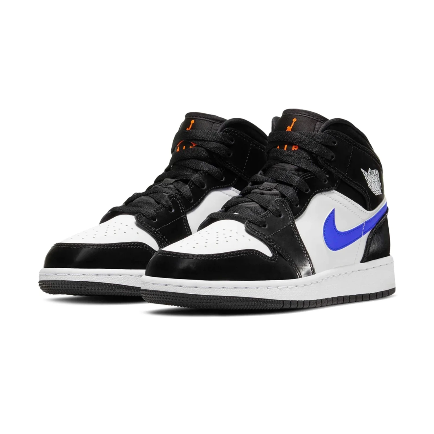 Air Jordan 1 Mid Black Racer Blue (GS) 2 Air Jordan 1 Mid Black Racer Blue (GS) - Image 2