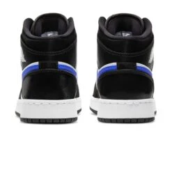 Air Jordan 1 Mid Black Racer Blue (GS) 8 Air Jordan 1 Mid Black Racer Blue (GS) -Creps Lockers air jordan 1 mid black racer blue gs 554725 084 heel