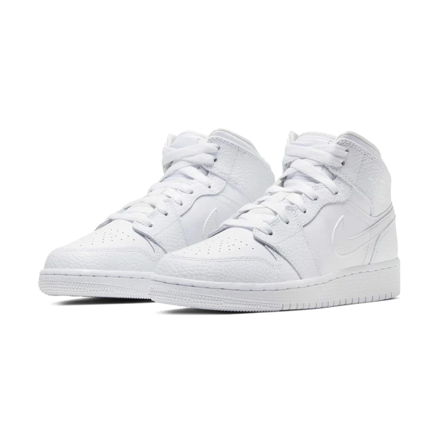 Air Jordan 1 Mid Triple White (GS) 2 Air Jordan 1 Mid Triple White (GS) - Image 2