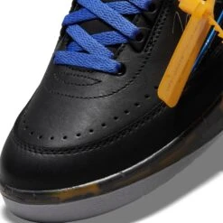 Air Jordan 2 X Off-White Retro Low Black Blue 20 Air Jordan 2 X Off-White Retro Low Black Blue -Creps Lockers air jordan 2 x off white retro low black blue dj4375 004 toe box