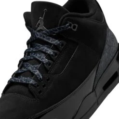 Air Jordan 3 Retro Black Cat (2025) -Creps Lockers air jordan 3 retro black cat 2025 ct8532 001 tongue