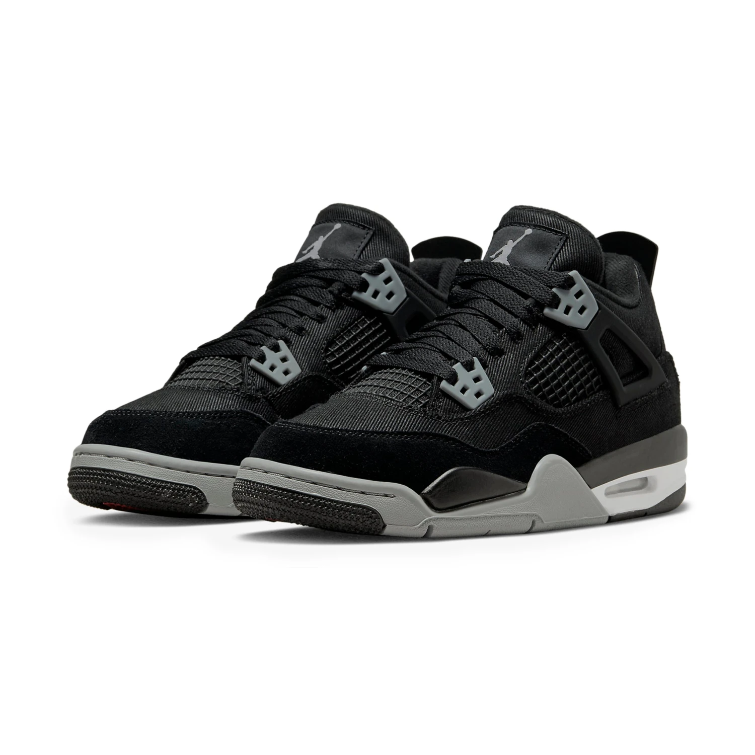 Air Jordan 4 Retro Black Canvas (GS) 2 Air Jordan 4 Retro Black Canvas (GS) - Image 2