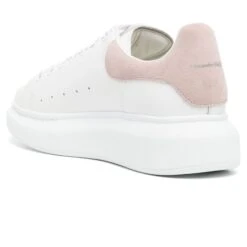 Alexander Mcqueen Raised Sole White Pink Sneaker -Creps Lockers alexander mcqueen raised sole white pink sneaker back