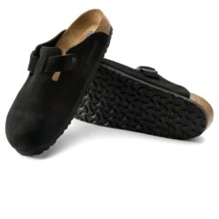 Birkenstock Boston Suede Flat Sandals Black 10 Birkenstock Boston Suede Flat Sandals Black -Creps Lockers birkenstock boston suede flat sandals black 0660471