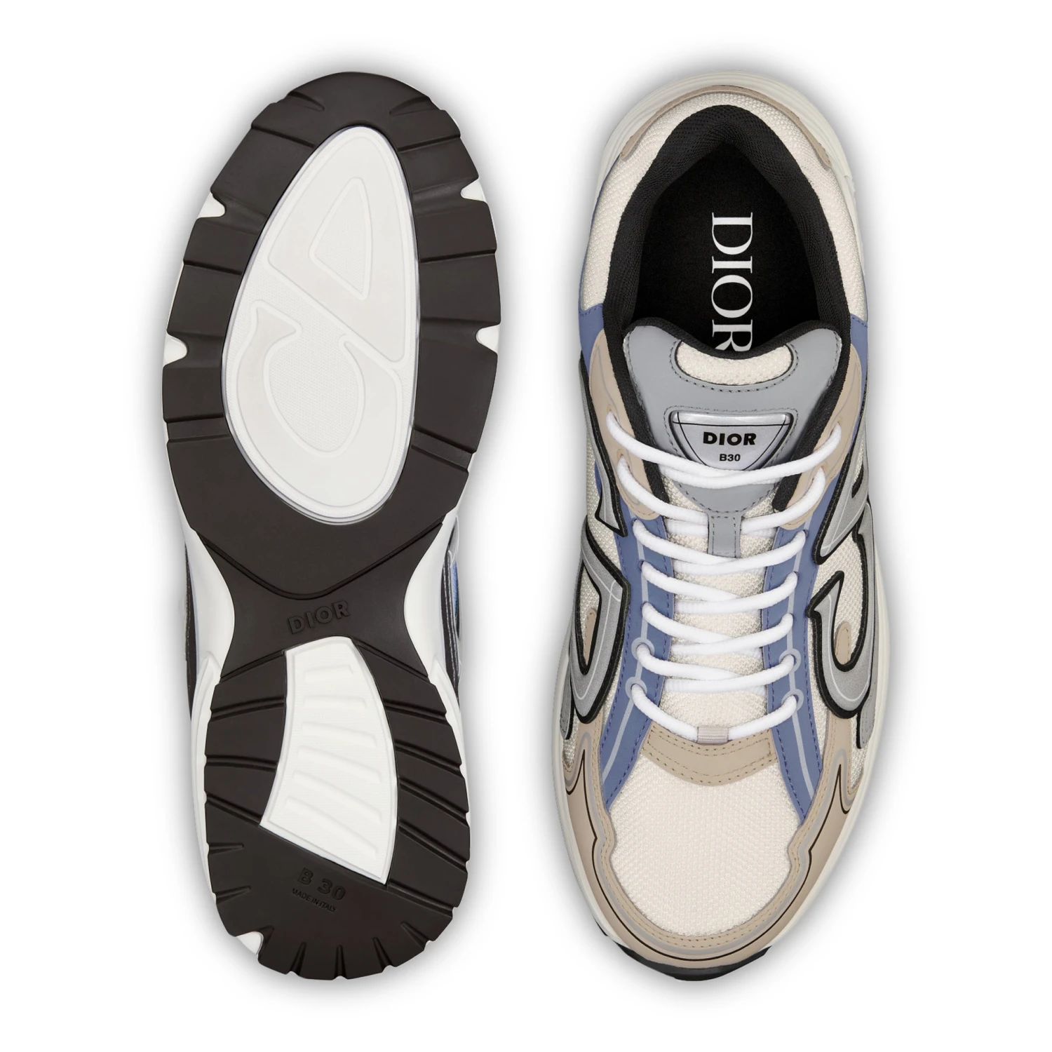Dior B30 Cream Beige Blue Grey Trainer 5 Dior B30 Cream Beige Blue Grey Trainer - Image 5