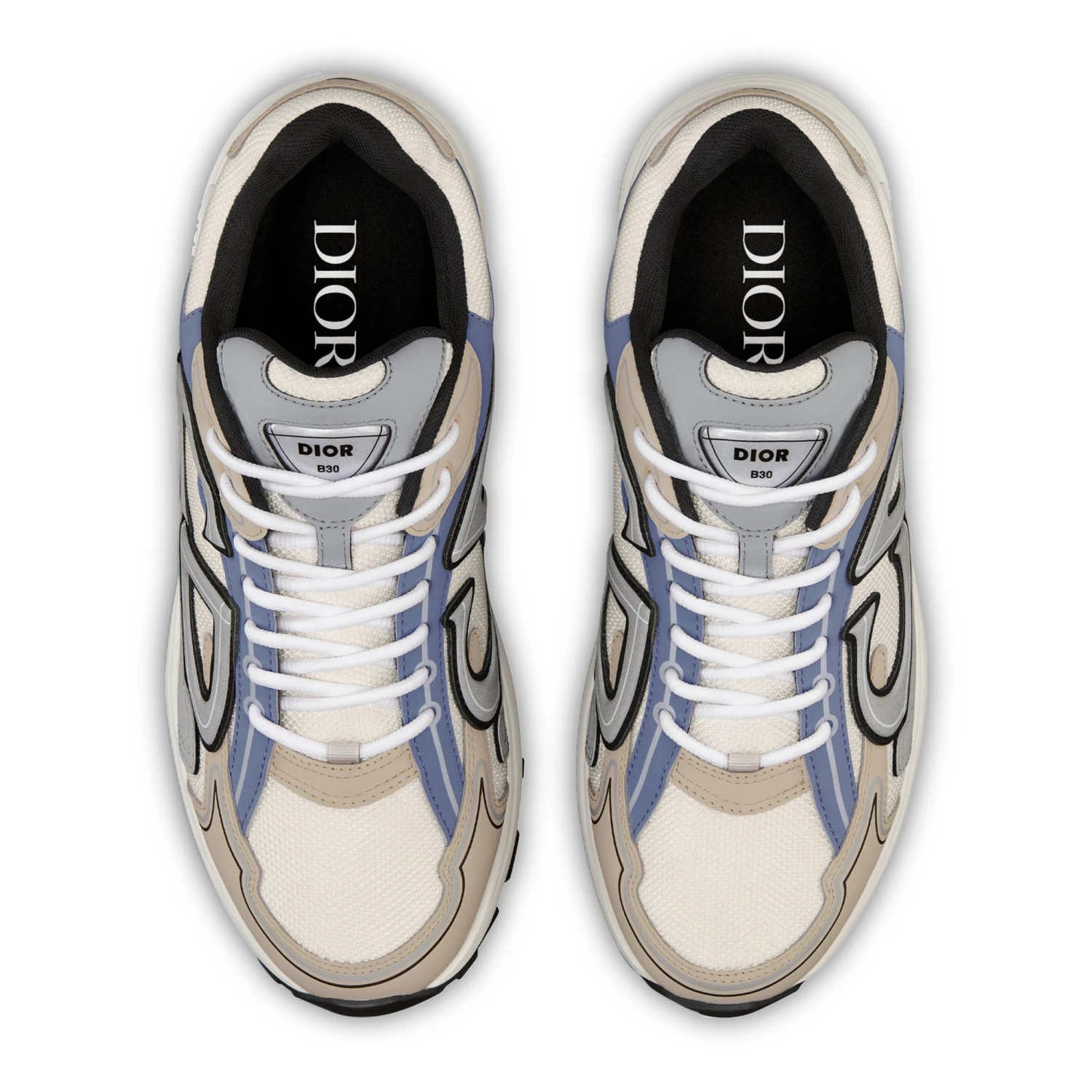 Dior B30 Cream Beige Blue Grey Trainer 3 Dior B30 Cream Beige Blue Grey Trainer - Image 3