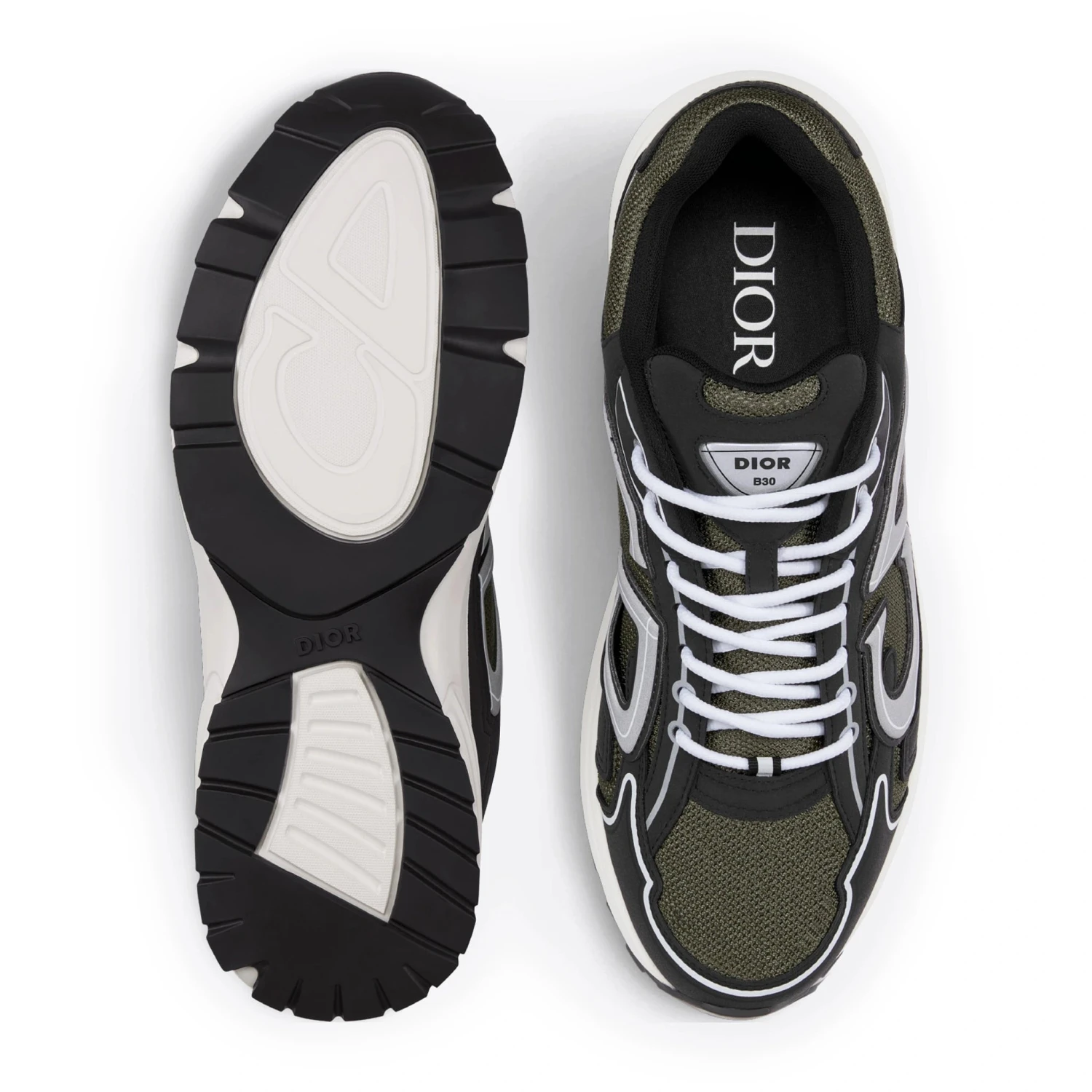 Dior B30 Mesh Deep Green Black Trainer 5 Dior B30 Mesh Deep Green Black Trainer - Image 5