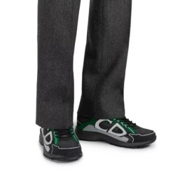 Dior B30 Mesh Deep Grey Green Black Trainer -Creps Lockers dior b30 mesh deep grey green black trainer 3sn279zrb h695 model front