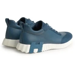 Hermès Paris Bouncing Sneaker Bleu Turquin -Creps Lockers hermes paris bouncing sneaker dark blue h221898zhbt440 back side