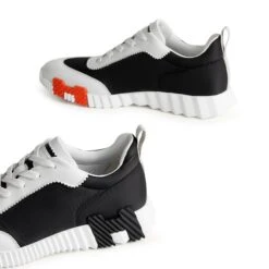 Hermès Paris Ripstop Bouncing Sneaker Black White -Creps Lockers hermes paris ripstop bouncing sneaker black white h251831zh02410 detail