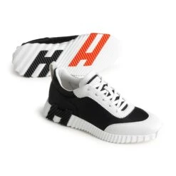 Hermès Paris Ripstop Bouncing Sneaker Black White -Creps Lockers hermes paris ripstop bouncing sneaker black white h251831zh02410 front sole