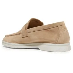 Loro Piana Summer Charms Suede Sandstone Loafers 7 Loro Piana Summer Charms Suede Sandstone Loafers -Creps Lockers loro piana summer charms suede sandstone loafers heel