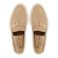 Loro Piana Summer Charms Suede Sandstone Loafers 6 Loro Piana Summer Charms Suede Sandstone Loafers -Creps Lockers loro piana summer charms suede sandstone loafers top