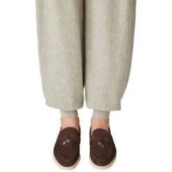 Loro Piana Summer Charms Walk Suede Chocolate Loafers -Creps Lockers loro piana summer charms walk suede chocolate loafers fae5444 h026 model