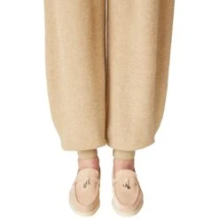 Loro Piana Summer Charms Walk Suede Goatskin Pink Sand Loafers -Creps Lockers loro piana summer charms walk suede goatskin pink sand loafers fae5444 model